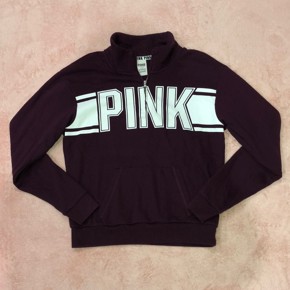 Burgundy Victoria’s Secret PINK Quarter-Zip